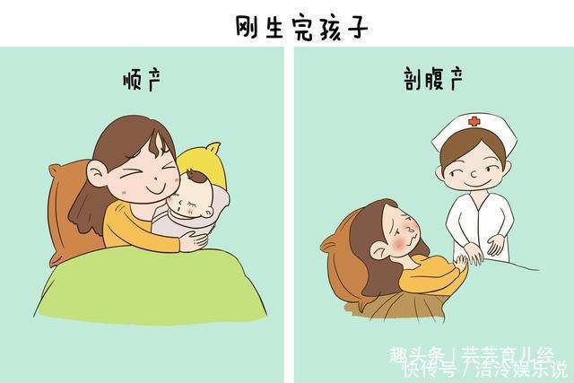 剖腹产|顺产和剖腹产的宝妈在产后有什么区别五张对比图告诉你