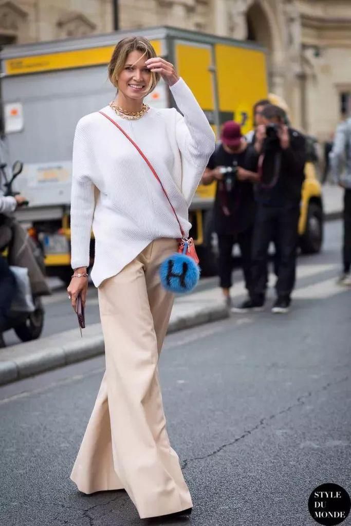 毛衣|毛衣+阔腿裤,才是冬季时髦混搭cp!