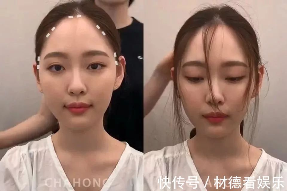 修剪 发型师解密不同脸型小脸关键,微秃女孩必学碎发发型修剪法!