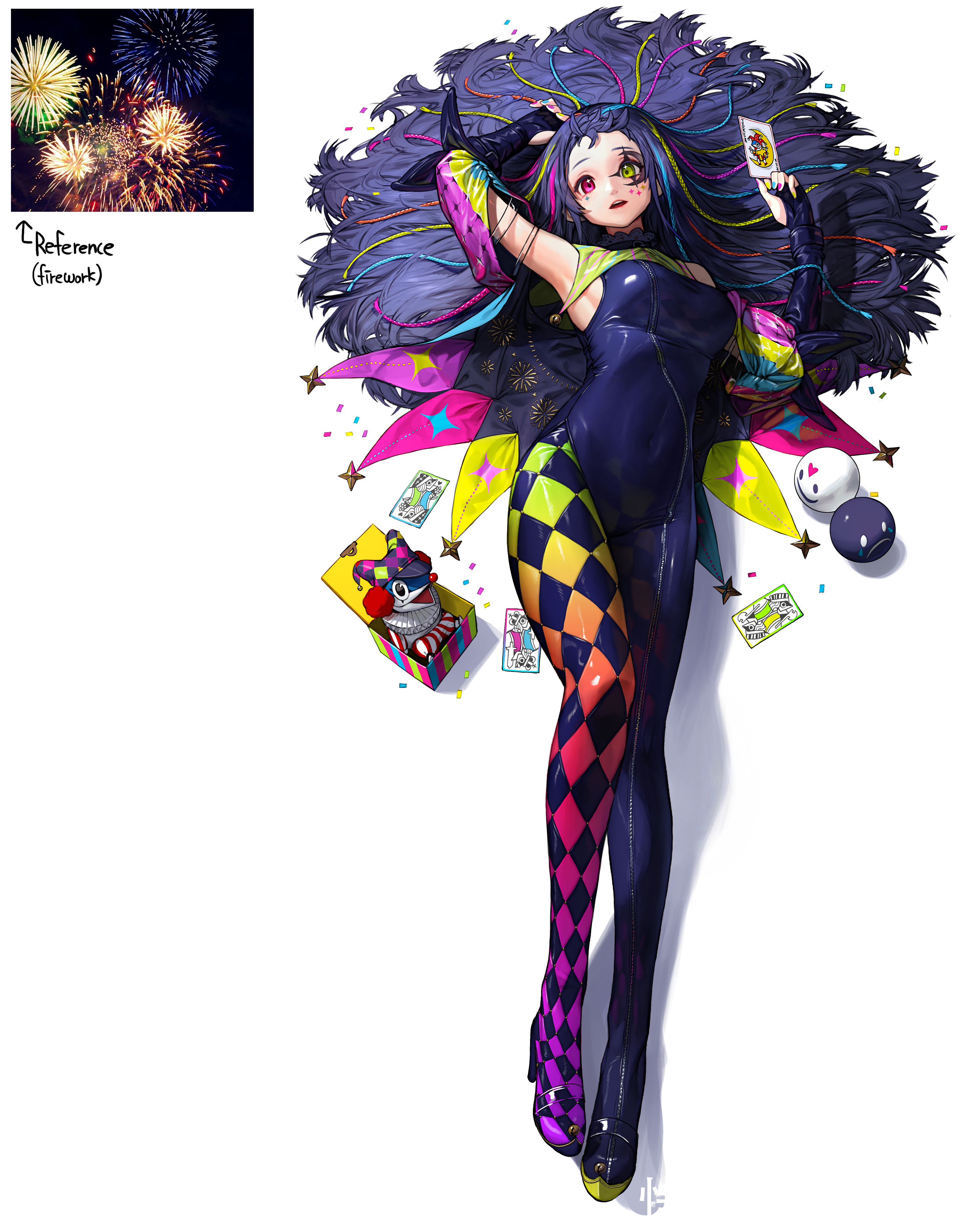 烟花|万物皆可拟人，画师连烟花和水果都不放过，太懂了