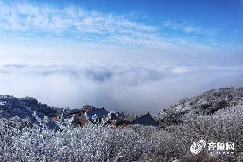 泰山之巅|雪霁初晴 泰山之巅云雾缭绕仙气十足