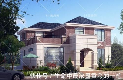 别墅|大气的二层新中式别墅,带车库和大露台,这主人的品味一看便知