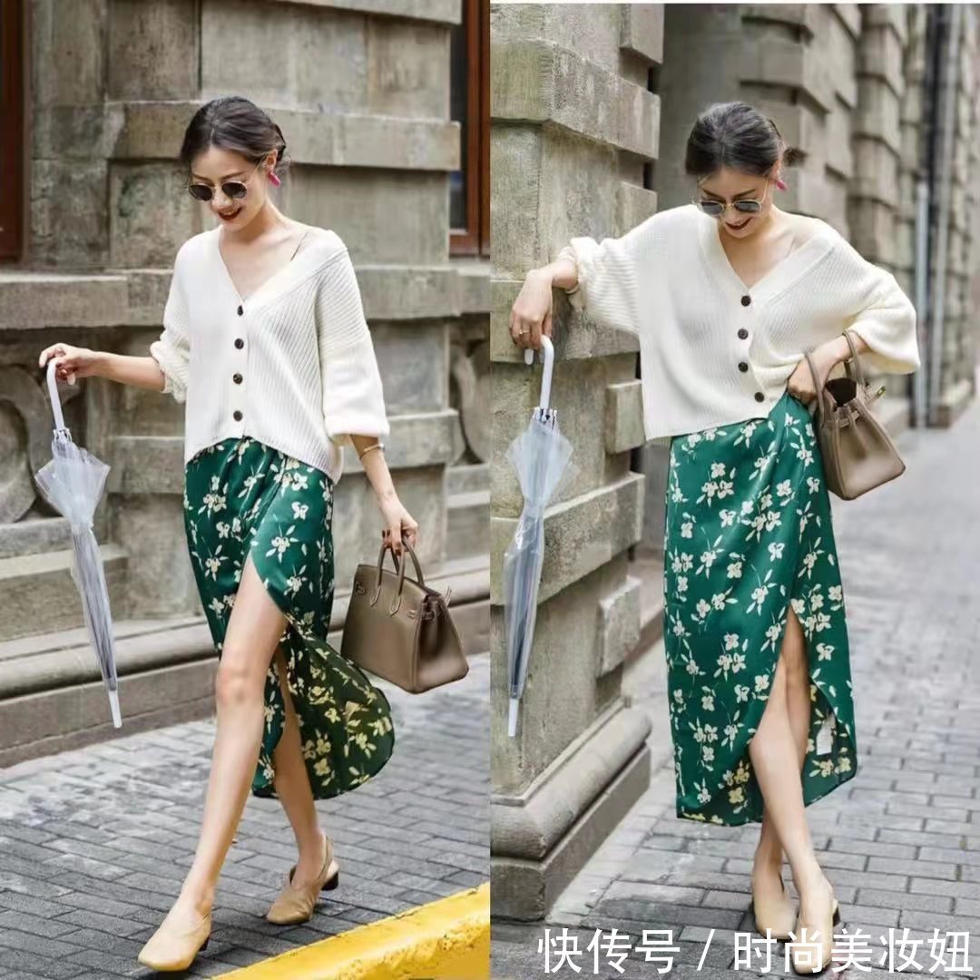 阔腿裤|教科书级别的“针织开衫”穿搭,掌握这4点技巧,时髦洋气
