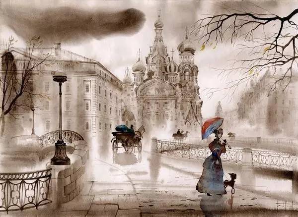 喜欢|诗一样美的俄罗斯水墨画,你也喜欢吗?