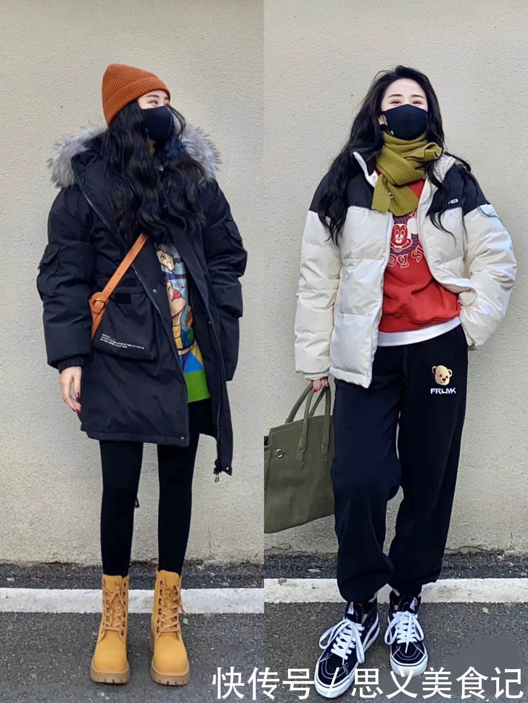 黑色羽绒服+这5条裤子,时髦高级很显瘦