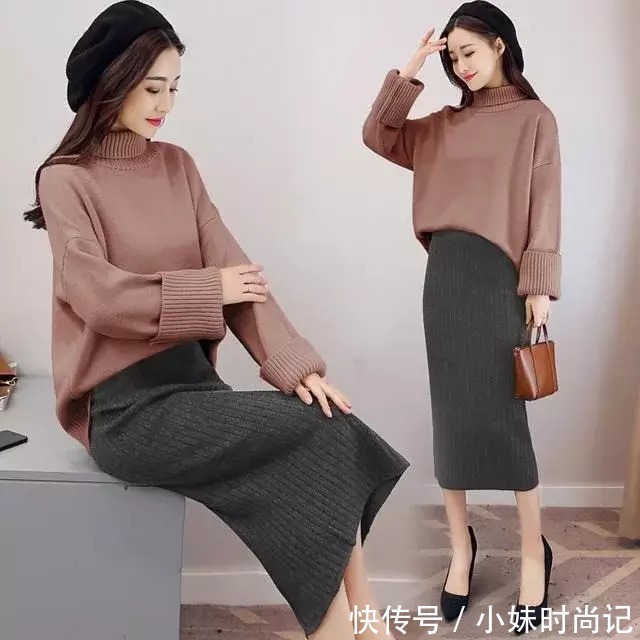 别穿毛衣搭配阔腿裤, 如今春节都流行连衣裙套装, 背影美炸了