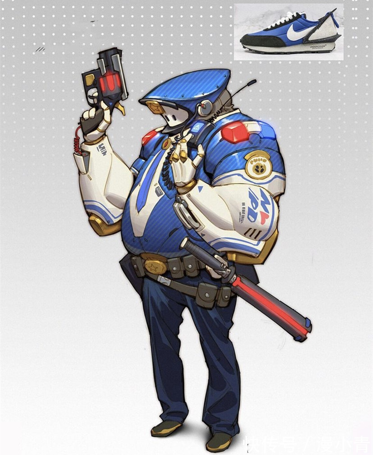 画师|当运动鞋化身二次元形象，机械与运动的融合，鞋子自己也能行走