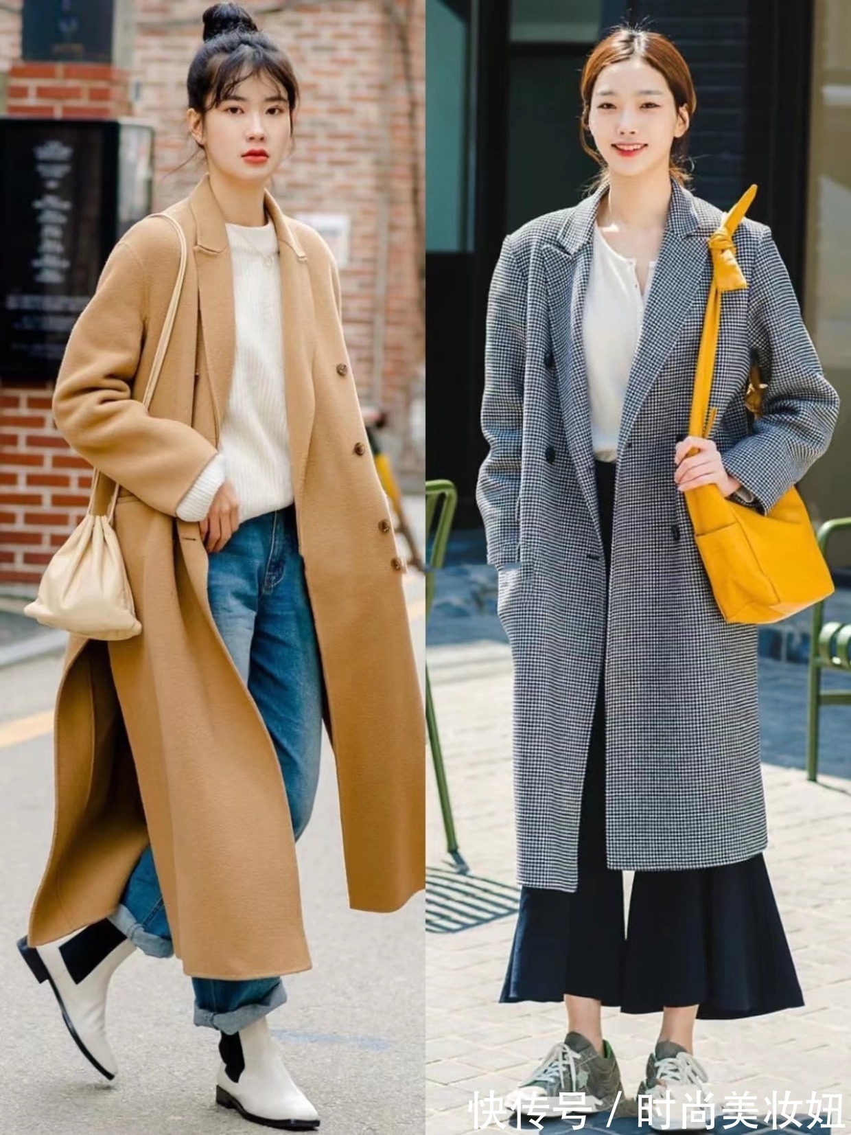 搭配|韩国女生穿大衣为什么这么好看?整理18套街拍示范,照穿洋气高级
