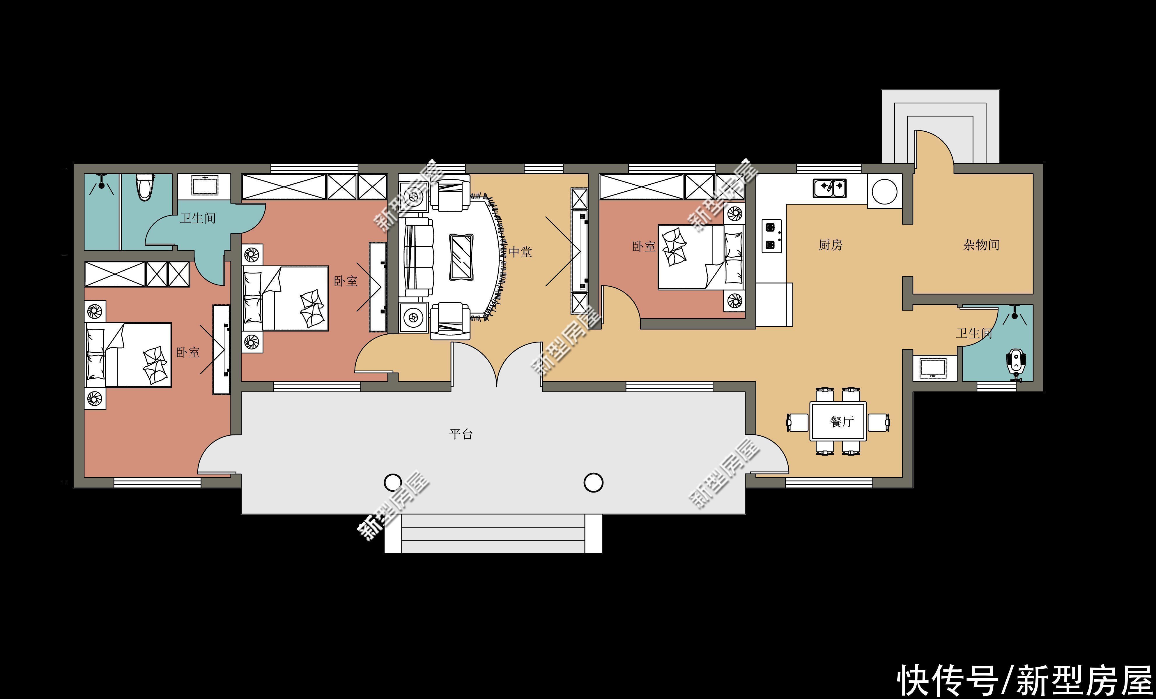 建筑|农村别墅不是越高越好,分享10套一层户型图纸,父母看了一定喜欢