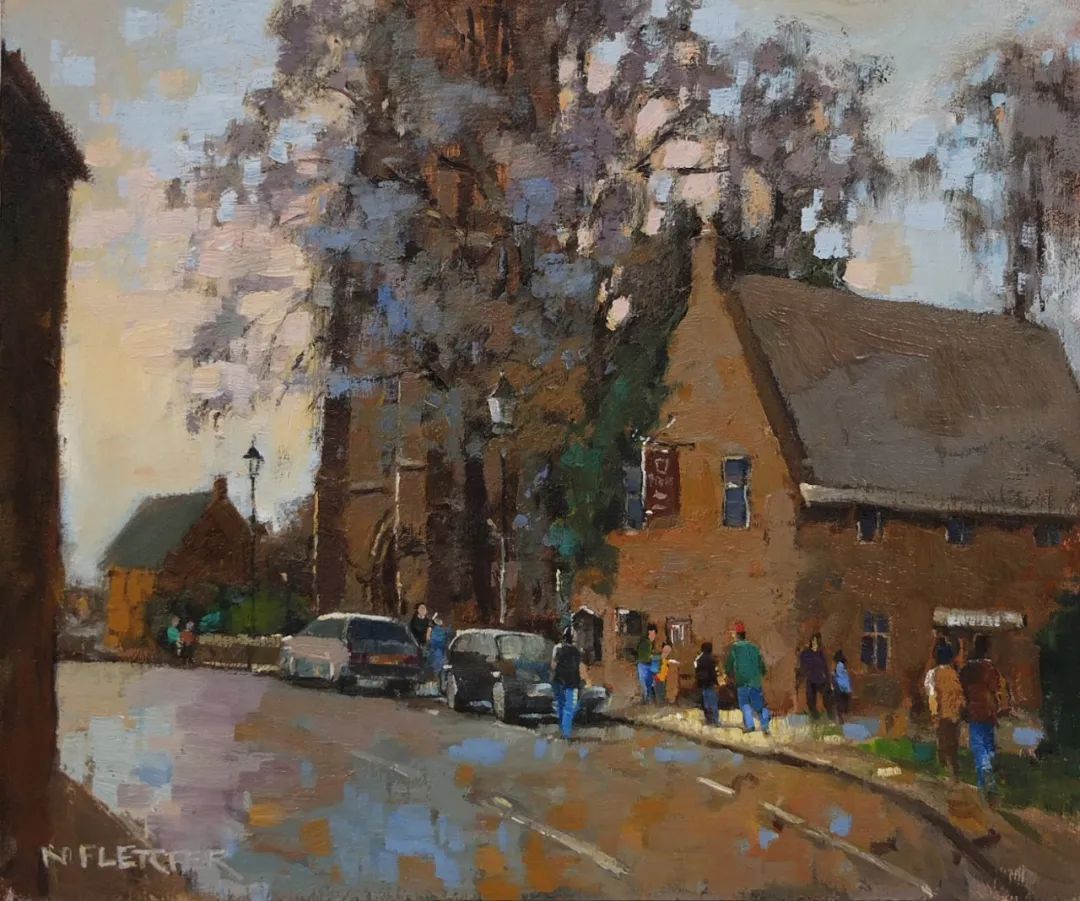 田园风光画@他用画笔,勾勒出一幅幅唯美动人的田园风光画