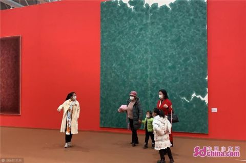 用方块叠画当代镜像 桑火尧作品特展亮相第十届中国画节