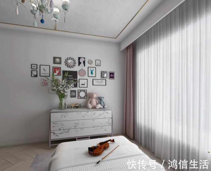 背景墙|秋风清，秋月白，传统和现代元素的完美碰撞，打造舒适的四居室