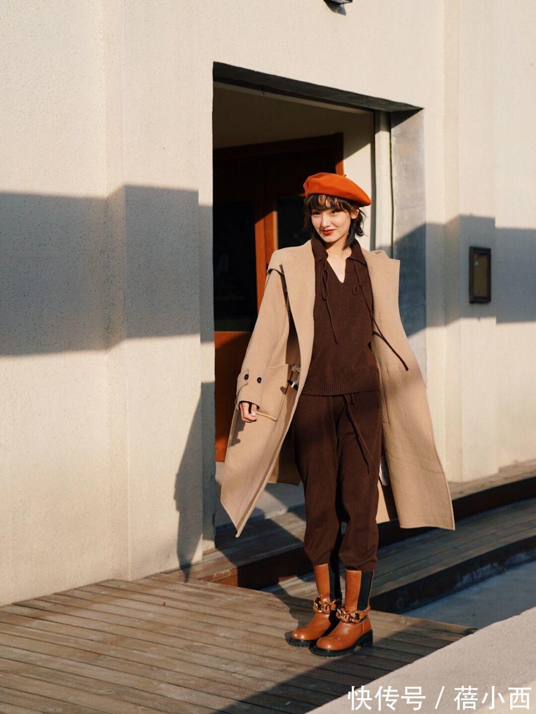 大衣|奔三奔四的女人一定要精致!冬季多穿“大地色大衣”,气质大加分