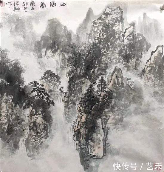 山水画#潋华清辉 墨色成画——著名山水画家徐祥作品赏析