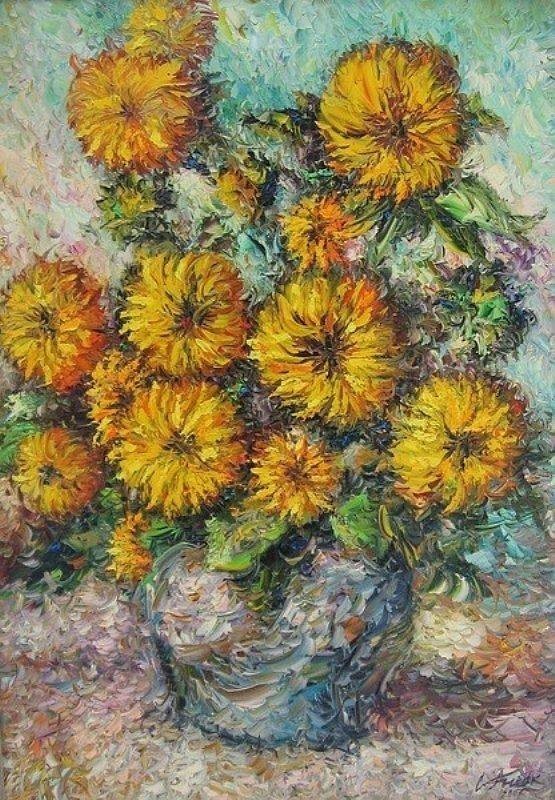 颜色#谢尔盖·雷巴克:世界的艺术家的颜色是明亮、富有表现力