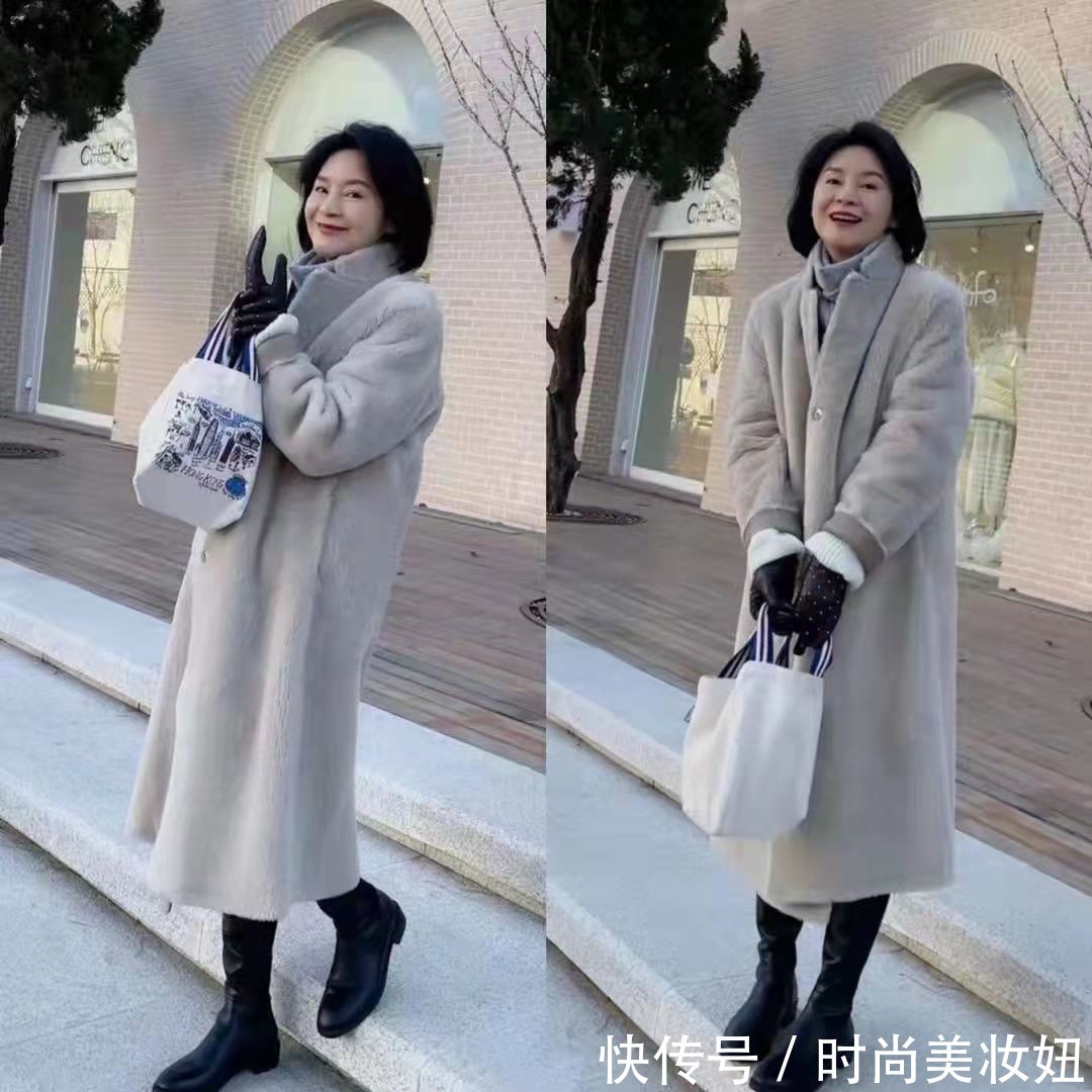 时尚博主|50岁女人冬季“大衣”就这么穿,不露脖子不露腿,保暖洋气又高级