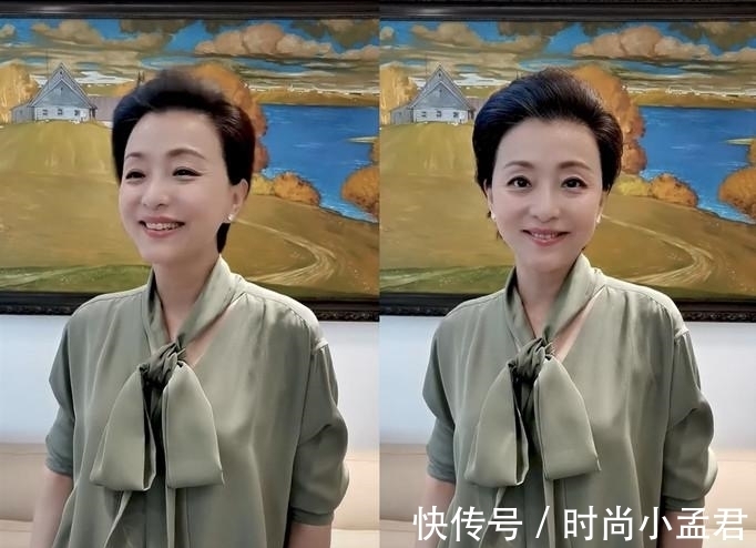 掀起刘海|53岁杨澜真老了,穿蝴蝶结衬衫过母亲节脸瘦了一圈,掀起刘海黑眼圈鱼尾纹太明显
