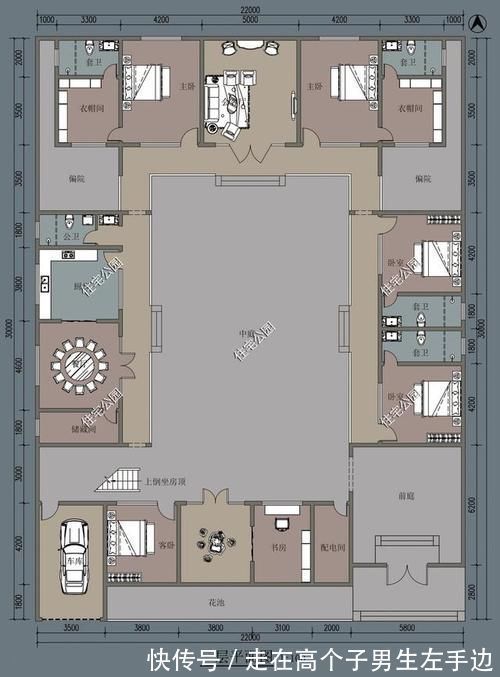小院|农村建房还是有个院子好,10套农村平层小院,既能停车还能养鸡鸭