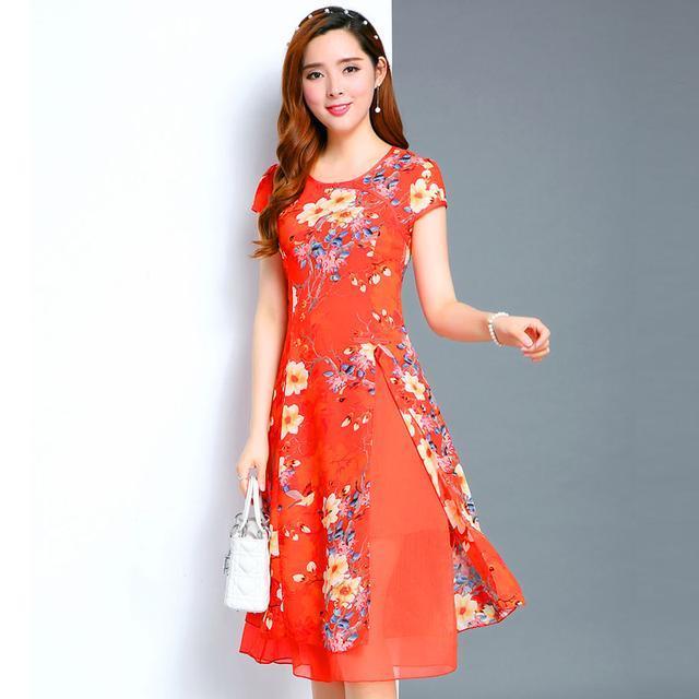 雪纺连衣裙 复古文艺范民族风美裙,关键的时候还能为你抵挡紫外线