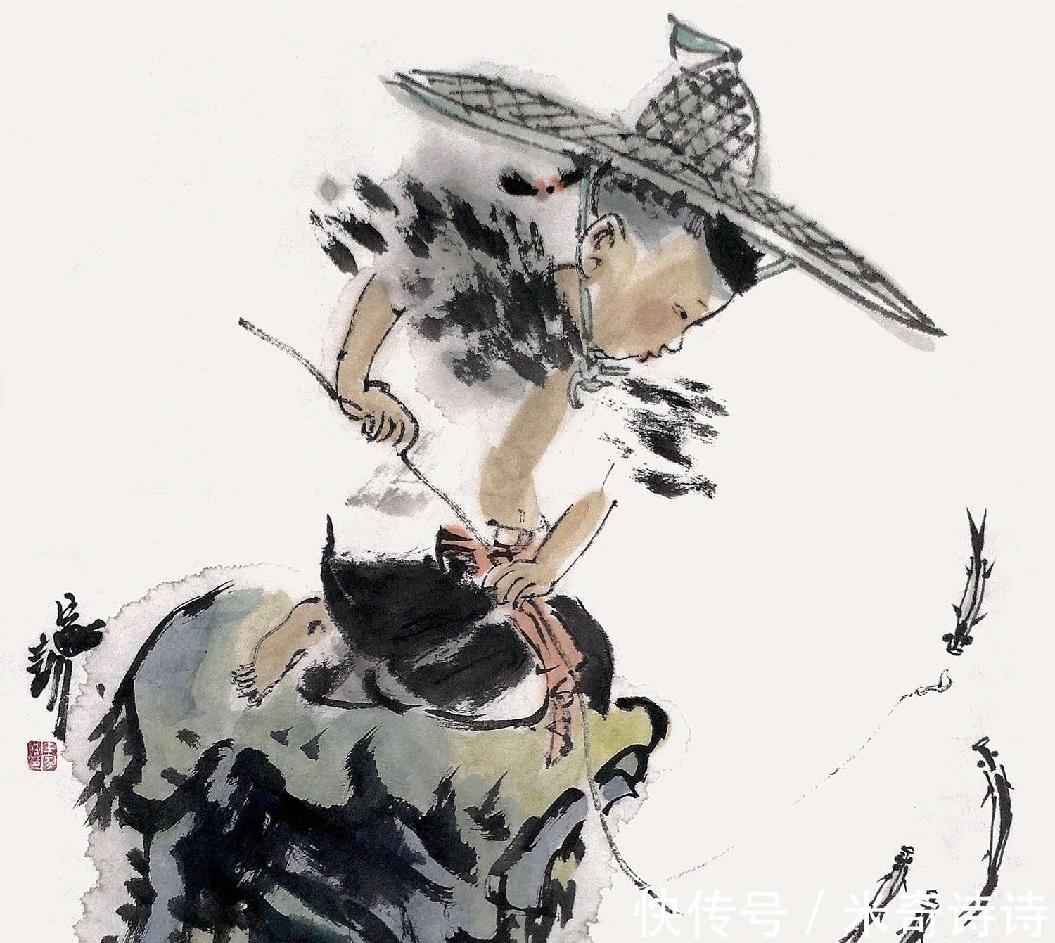 画笔#率真自然,妙趣横生,王家训用画笔描绘童真