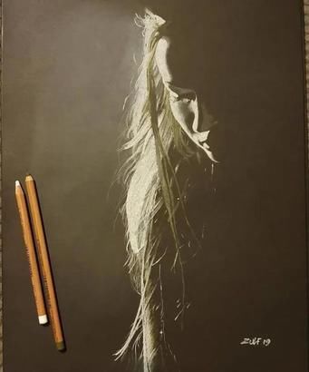  素描|「视觉」如剪影一般的素描作品