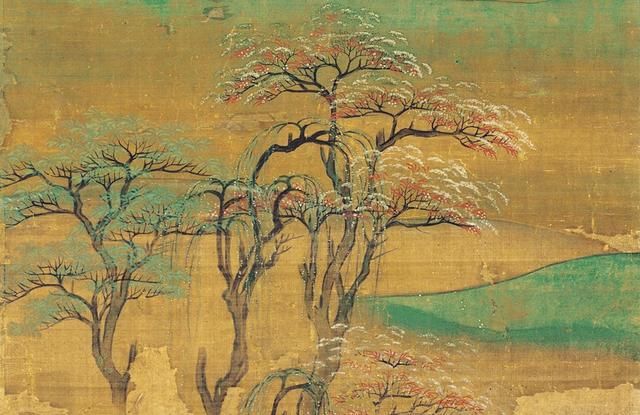 日本|日本平安时代唯一传世品--山水屏风画