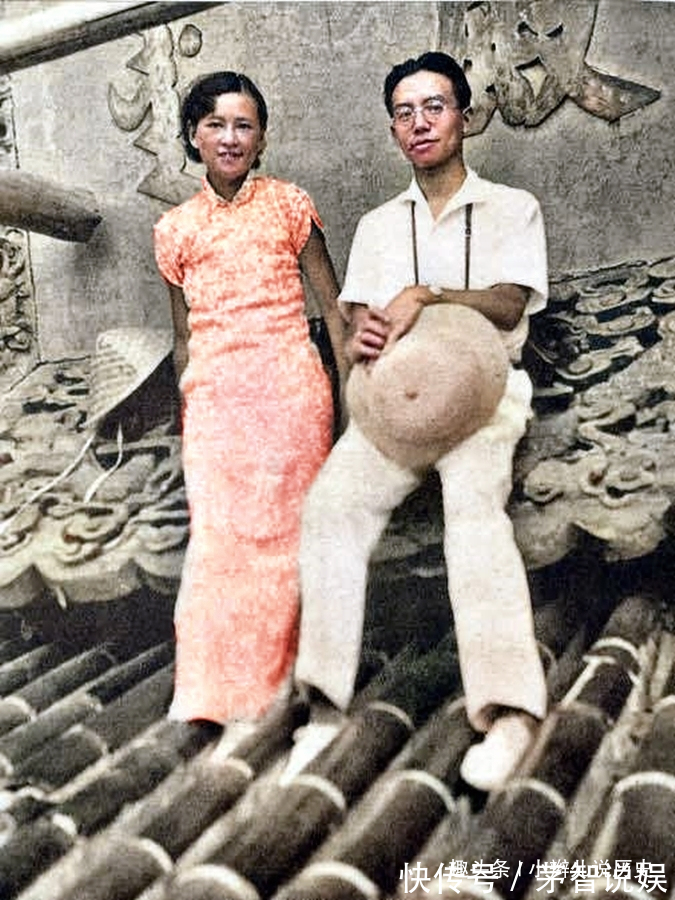 国徽&罕见梁思成和林徽因合影,气质优雅郎才女貌,两人带病设计国徽