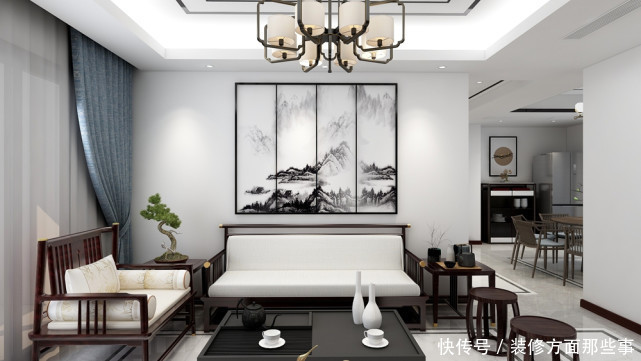 古木|97平新中式三居室,一盆绿植,两杯清茶,忆年少之事