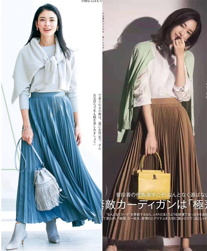 搭配|突然降温怎么穿?毛衣+不同裙子的搭配思路,适合40岁女人穿