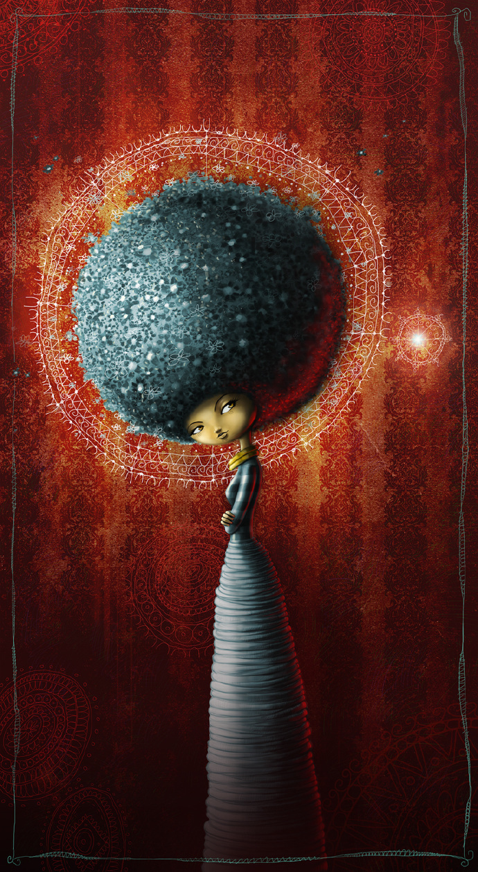 海贝卡·朵特梅-!插画师海贝卡·朵特梅-喜欢用不透明水彩作画,人物造型充满想象力并带有诡异气质