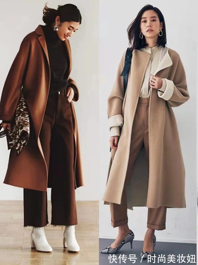 大衣|中年女人“咖色大衣”怎么穿更高级,跟着日杂学,提升气质又优雅