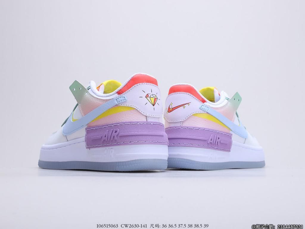nike|适合女孩子的空军,AF1马卡龙“拼接糖果白蓝粉紫水晶底”