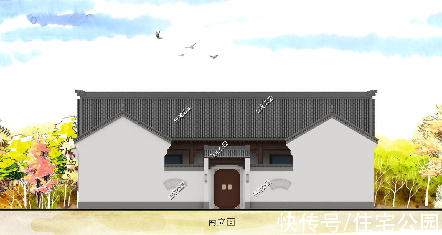 西厢房|20×18米中式大宅,农村人就该住这样的房子,有庭有院还实用