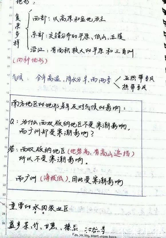 记笔记|【学霸笔记】高三学霸教你如何记笔记！附超有用的地理笔记，满满全是干货！