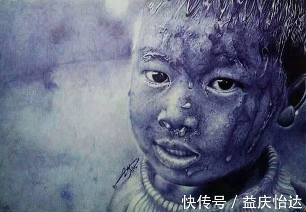 盼望!一位15岁的小姑娘,没有任何绘画基础,却画出了令人感动的圆珠笔作品!