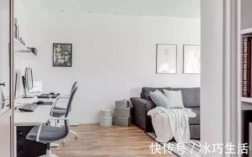 书房|小户型55平，老婆不听劝非铺水磨石，加装一排吊柜！忍不住晒晒