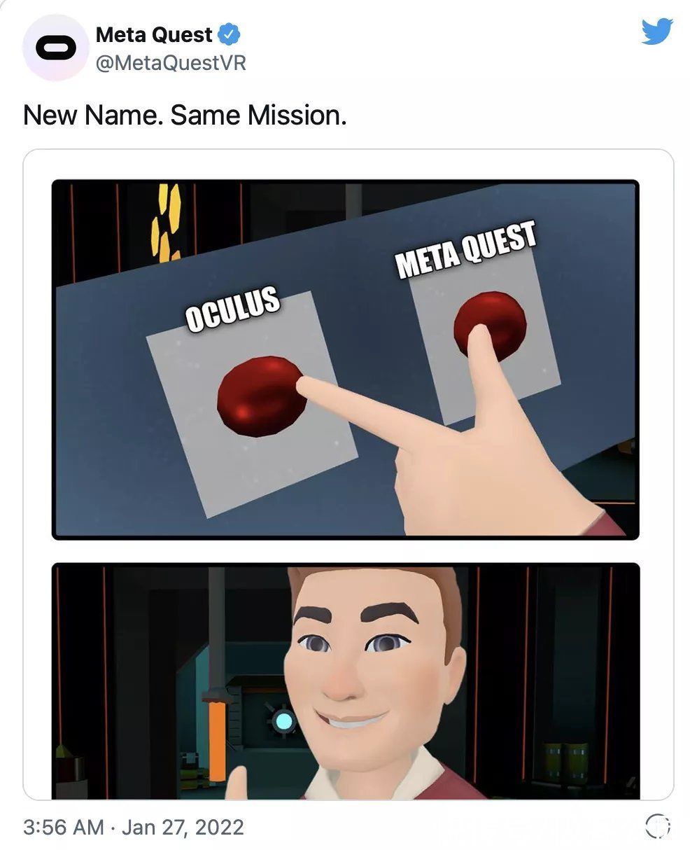 twitter|Quest 2 VR 头显卖了千万套之后，Meta 把它名字改了