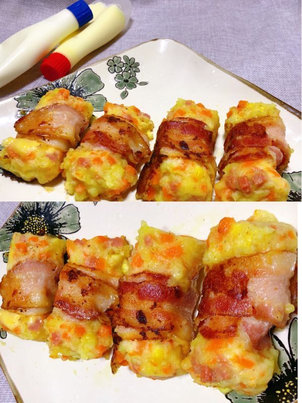 玉米粒|培根土豆泥沙拉卷