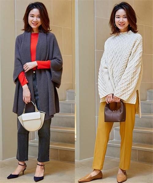 大衣内搭毛衣谁不会？日网教你搞懂配色与款式，才能得体与精致