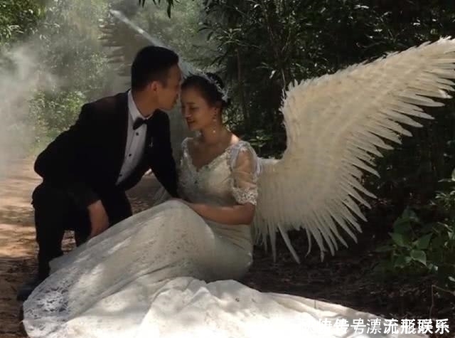 成片|奇闻:新人深山拍婚纱照,新娘背上20斤重的翅膀亮了,成片惊艳