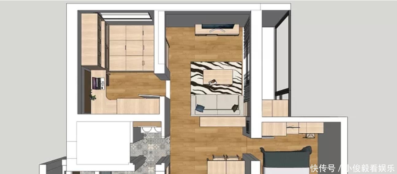 原木|56平小婚房，沙发不靠墙等于“多间房”全屋实用极了，晒晒