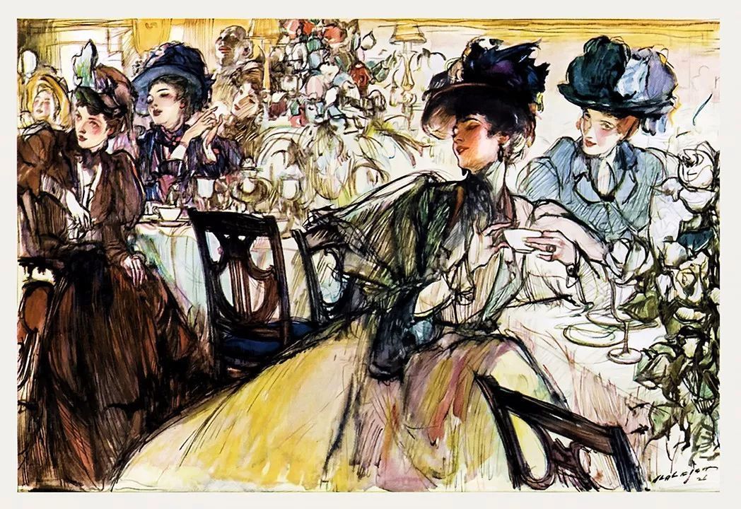 上流社会@美国最伟大的插画家,记录了上流社会的男男女女纸醉金迷的情景