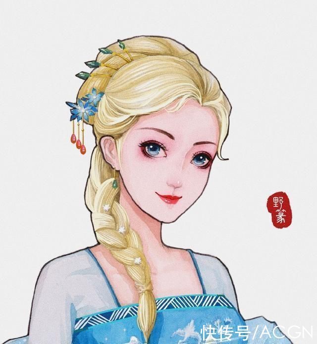 白雪公主|迪士尼公主们不仅换了发型,还穿上了汉服,这份中国风太美了