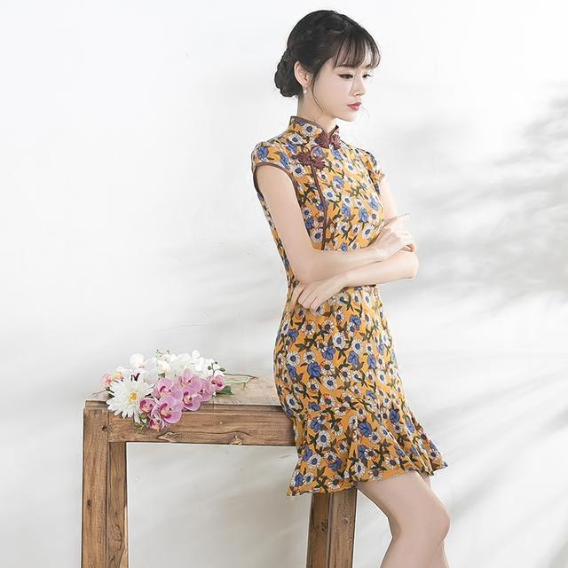 印花|改良式的旗袍,日常穿也很美,让每个东方女性穿出属于自己的韵味