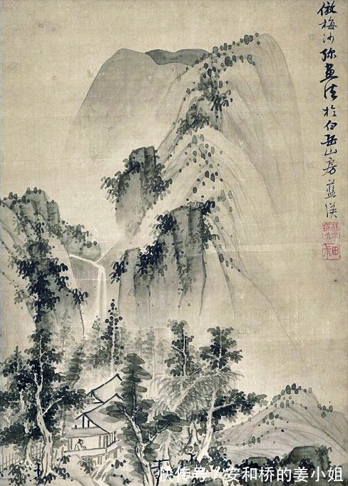 山水#从写实到写意,蓝瑛绘仿古山水