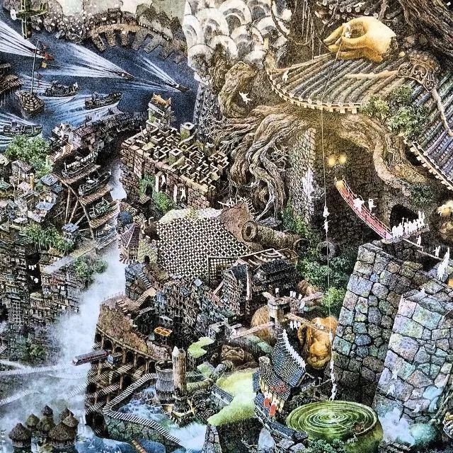 东京艺术大学$一幅画画了3年,细到要用放大镜,他把钢笔画玩到了极致