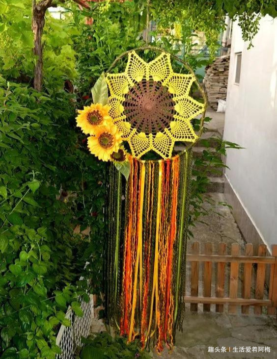 毛线钩针编织向日葵合集,DIY手工编织附图解教程