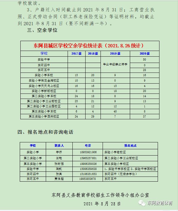 中小学|东阿县发布2021年中小学转学通知！月底起可申报