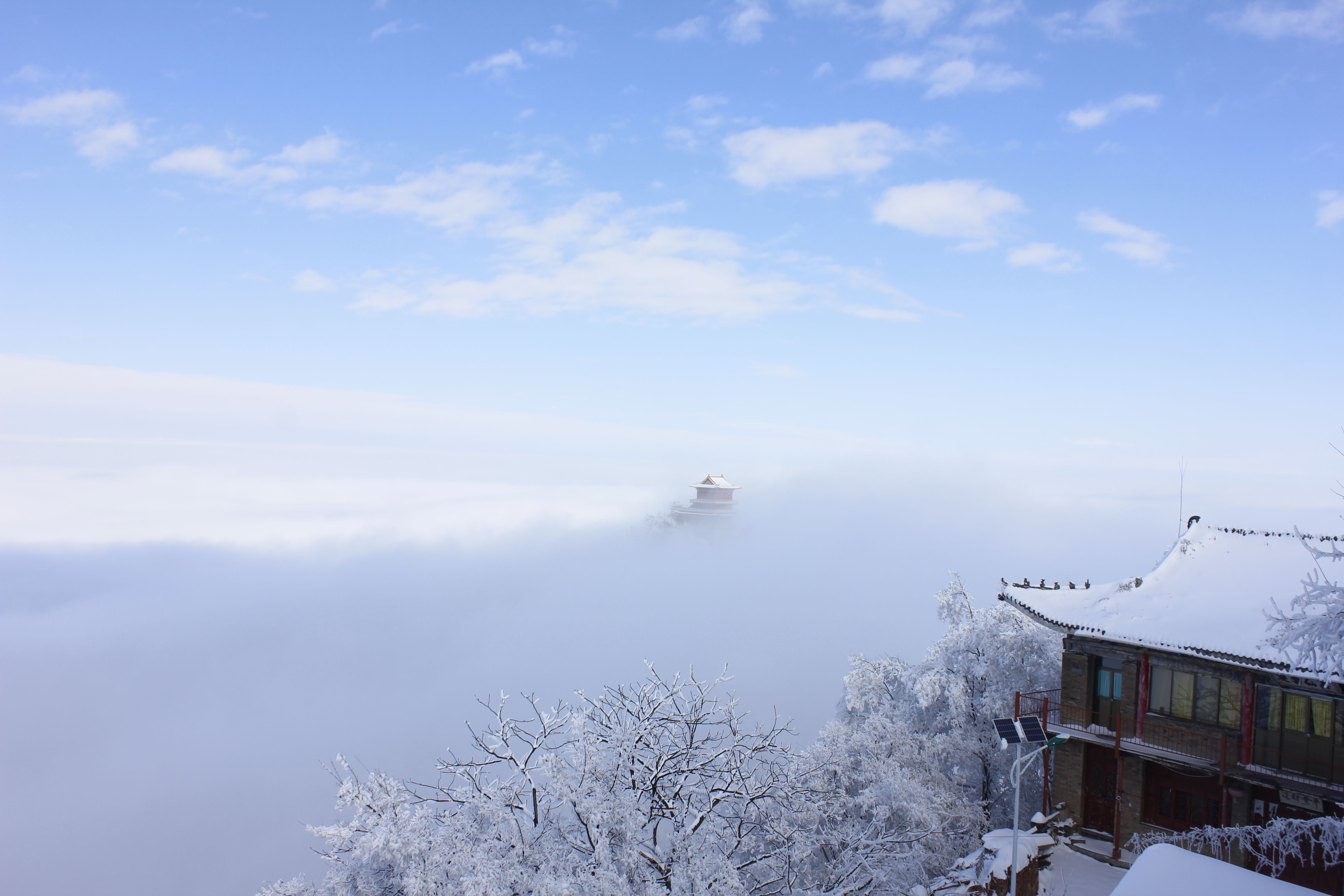 征集|【年末福利征集】雪后南五台幸遇云海