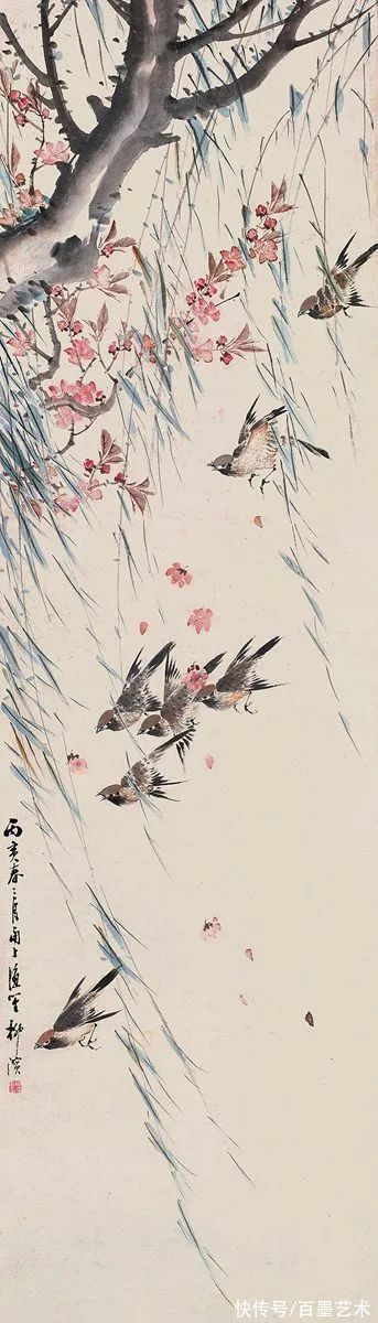 郑午昌@春风拂柳，春意浓！大师笔下的春柳太美了